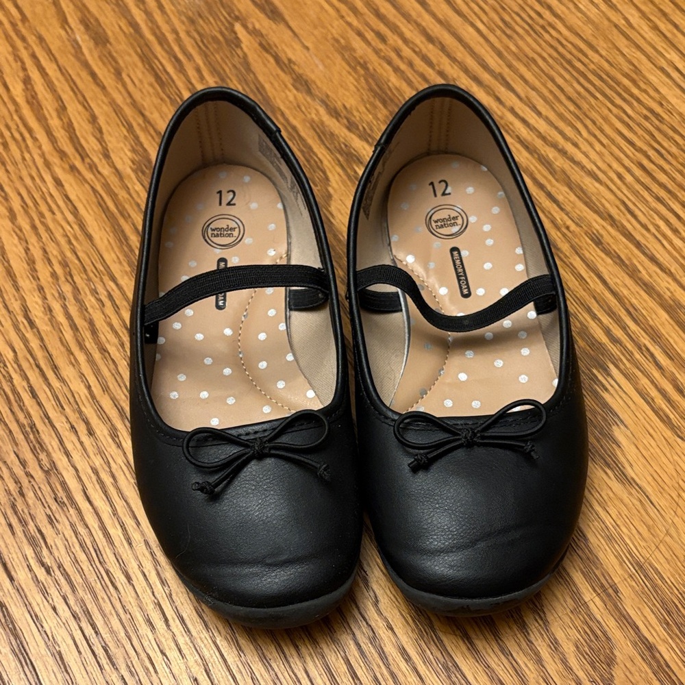 Wonder Nation Classic Black Kids Dress Shoes